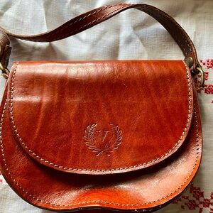 Genuine leather crossbody purse made in Italy